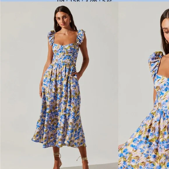 white christmas dresses Wedelia Print Midi Dress